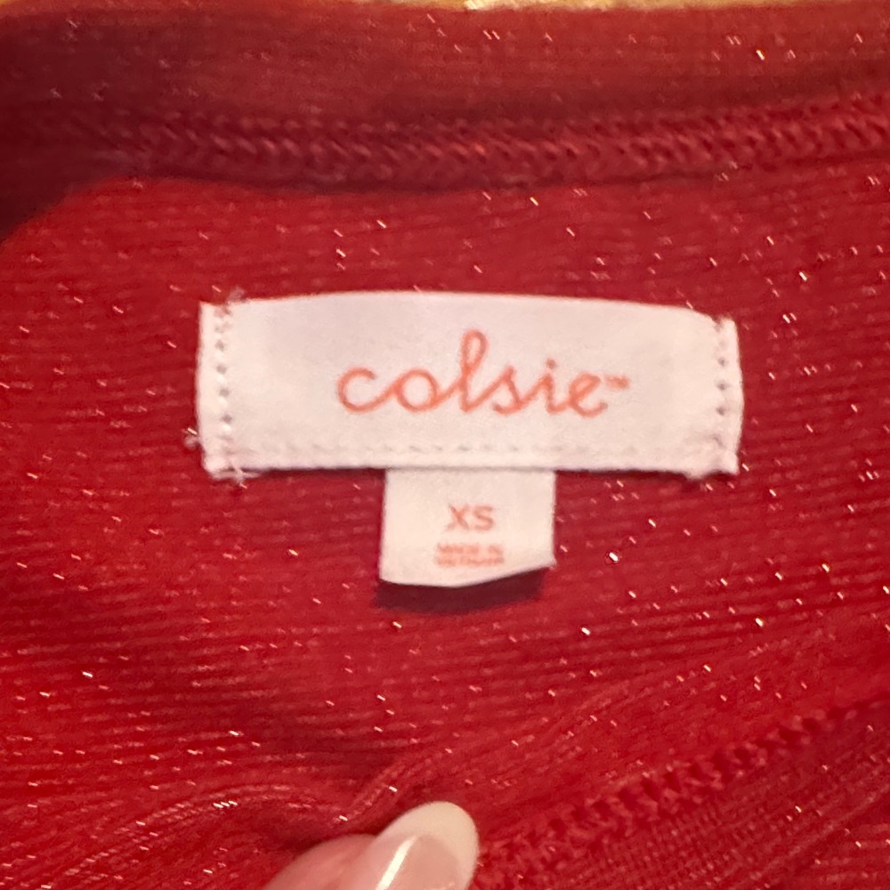 Colsie Red Sparkly Pajama Set - Picture 3 of 4